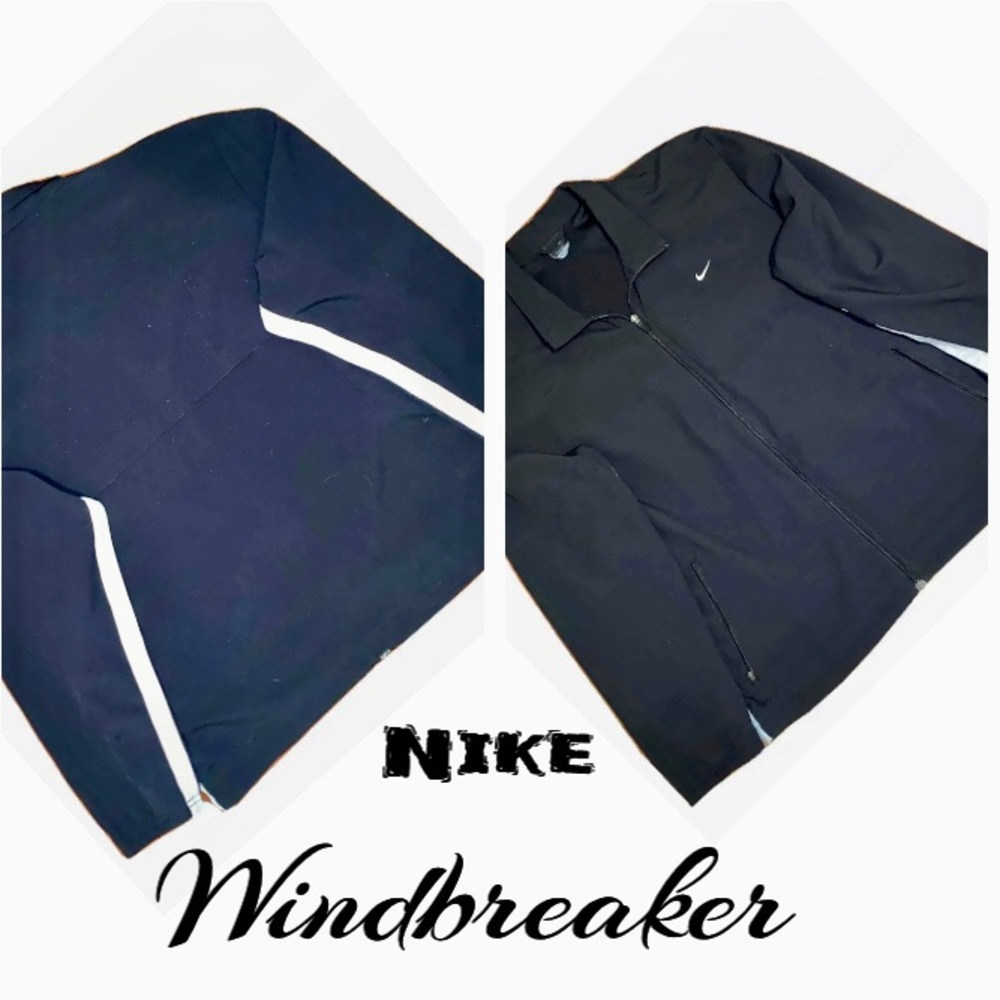 Nike Windbreaker black/white zip pockets - Picture 3 of 14
